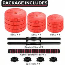 20kg Weights Dumbbells Set, 2 In 1 Adjustable Dumbbells Pair Barbell Weights Set For Men Strength Training, Weight Lifting, Bodybuilding Dumbells Free Weight Set Men And Women - 1 - View 3