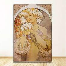 1/3PCS Optional Frame Posters Wall Arts Vintage Classic Artwork Nouveau Art Poster Pictures For Home Room Decor ,Wall Art With Frame