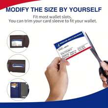 5pc Classic PVC Waterproof Card Protective Case, Soft Clear Storage Bag For Social Security/Medicare/Credit Card Wallet