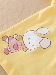 Young Girl' Casual Peter Pan Collar Short Sleeve T-Shirt, Summer - Yellow - View 4