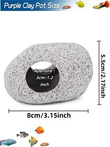 Aquarium Hidden Rock Caves, Betta Fish Tank Accessories Hiding Place Decorations, Betta Fish Toy Tunnel Fish Holes, Ceramic And Glass Container Accessories, Suitable For: Breeding, Playing And Resting Of Aquatic Pets