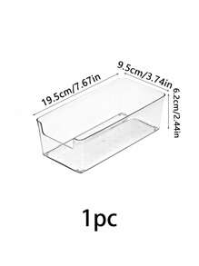 1pc/2pcs Transparent Stackable Stationery Storage Box, Large Capacity Desktop Storage Box, Multifunctional Storage Box, Suitable For Storing Cosmetics, Stationery Supplies, Sticky Notes Files, Other Miscellaneous Display Racks. Suitable For Home, Campus, Office.,For Back To School