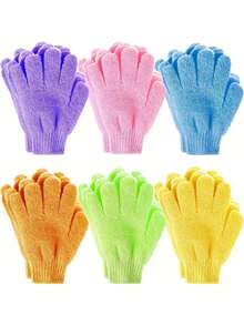50-1 Pc, Bath Gloves For Shower Exfoliating,Exfoliating Gloves,Wash Gloves For Shower, Shower Exfoliating Gloves, 10 Colors Body Exfoliating Gloves With Hanging Loop, Scrub Exfoliating Gloves For Bath Face Spa Hand Sanitizer Deep Scrub Dead Skin Women Men Back To School - Multicolor - View 21
