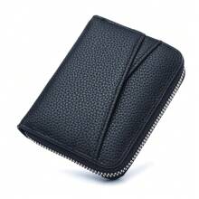 1pc Short Japanese Style Coin Purse, Solid Color Minimalist Accordion Card Wallet, Large Capacity Women Coin Pouch, Suitable For Girls, Ladies, Office Workers, Great For Work, Business Trip, Commuting, Travel
