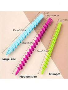 20 件/套卷发棒螺旋烫发卷发器 DIY 美发造型工具、发饰、美发工具 - 彩色 - 查看 25