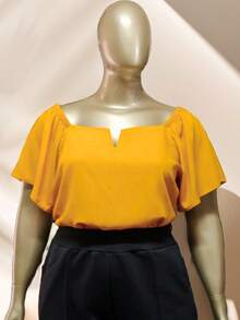 Women's Plus Size  Blouse - Mostaza - Ver 2