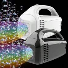 Máquina de Bolhas Portátil com 5 Buracos, Máquina de Soprar Bolhas Automática, Decoração para Festa de Casamento Ao Ar Livre, Presente de Aniversário, Atividade de Água Ao Ar Livre, Brinquedo e Presente de Natal, Pilhas e Líquido de Bolhas não incluídos