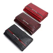 High Cow Leather Women Wallets Women's Long Leather Money Clutch Portable Travel Passport Storage Purse With ID Window Top Layer Leather Women Wallet Card Holder Christmas Birthday Anniversary Gift Suitable Men And Women - Multicolor - View 2