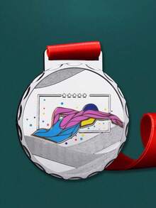 Custom-Made Metal Swimming Tags, Gold, Silver, Bronze Medals, Zinc Alloy Material, Competition Medals, Swimming Competition Honor Commemorative Medals - Multicolor - View 5