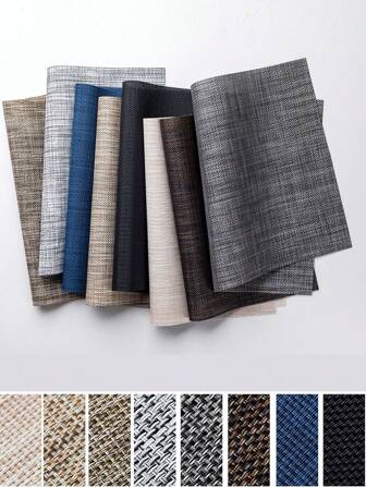[Luxury Square Placemats] Plastic Square Placemats Solid Color Luxury Nordic Style Dining Table Decorative Mats Coasters For Home