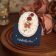 6 Different Styles: Rose, Fresh Flowers, 3D Greeting Cards, Flower Shop, Birthday Wishes, Message Cards, Teacher's Day, Mother's Day, Thanksgiving Cards, Holiday Couple Greeting Cards, 12 Flowers Gift Cards School Supplies, Back To School