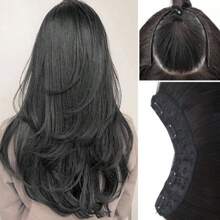 LYSW 1 Stück nahtlose Clip-in Haarverlängerung mit langen Haaren, voluminös und mehrschichtig, glatt und leicht lockig, HA2827