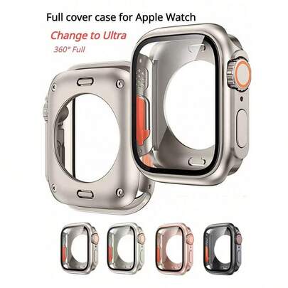 1 件 S10 系列保护壳兼容 S10/9/8/7/SE/6/5/4/3/2/1，适合 40mm/41mm/44mm/45mm/S10 42mm/46mm 表盘尺寸