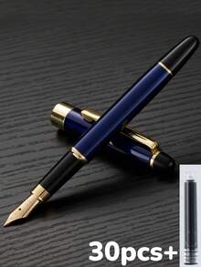 [Customized]Engraved Pen, 1pc Business Office Elegant Customized Fountain Pen With 0.5mm Nib, Smooth Writing, Refillable Ink, Comes With 30pcs Ink Cartridges, 2.6mm Diameter, Thoughtful Daily Handwriting/Calligraphy Pen, Personalized Gifts For Coworkers, Family, Friends, Students, Schools, Ideal For Valentine's Day, Christmas, Father's Day, Teacher's Day, Thanksgiving Back To School - Multicolor - View 27