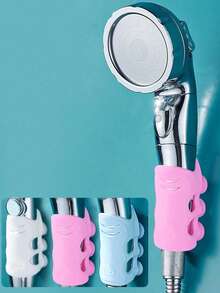 1pc/2pcs Sucker Punch Free Support Fixed Frame Shower Head Support Shower Showerhead Hanging Shower Head Fixed Shower Base - Multicolor - View 2