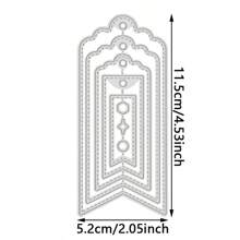 Carbon Steel Metal Cutting Dies, Tag Cutting Template DIY Paper Card Craft Tool For Cutting Thin Materials, Greeting Card Craft Decoration, Embossing, Home Decor Projects