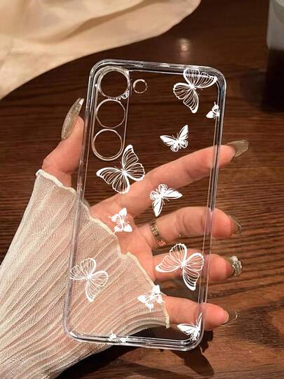 1pc Papercut Butterfly Soft Phone Case Compatible With IPhone 17/17 Air/17 Pro/17 Pro Max, Compatible With Honor, Compatible With Redmi, Compatible With Galaxy A04e/12/A13/A14/A34/A50/A52/A53/A54/S21/S22/S23/S24/S25/S25Ultra, 6A/7A/8A, 12T/13T Waterproof Shockproof Anti-Fall Scratch Resistant,International Version, Not The Domestic Version