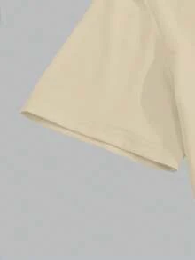 Men's Summer Eagle Print Round Neck Short Sleeve Casual Lightweight T-Shirt - Khaki - View 5