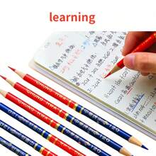 120 lápices bicolor rojo y azul, lápices redondos de polo médicos para marcado de infraestructura de enfermería de laboratorio, dibujo con lápices rojos y azules, comienza a escribir un nuevo libro con este interesante lápiz de regreso a la escuela