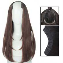 LYSW 1 Stück nahtlose Clip-in Haarverlängerung mit langen Haaren, voluminös und mehrschichtig, glatt und leicht lockig, HA2827