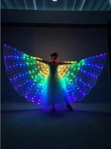 Elegant Exquisite Fairy LED Wings Cape Props, Wings Decoration Dance Photography Dress Up, Halloween Christmas Cosplay Costume Props, Birthday Party Outdoor Decoration Stage Performance Accessories, Adult Christmas Gifts (Without Batteries)