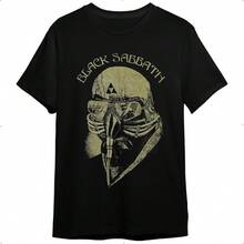 Black  Rock Band T-Shirt International Music Unisex Male Female 100% Cotton Premium Top Streetwear Launch Immediate Shipping Various Colors!! Plus Size - 黑色 - 查看 2