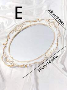 1 pieza Bandeja decorativa de estilo vintage desgastado, tipo Ins, bandeja de plástico para postres, bandeja de espejo, bandeja de tocador, bandeja de decoración real, accesorio para bodas, accesorio de fotografía, organizador de joyas, bandeja DIY hecha a mano para velas y perfumes, bandeja de exhibición de floristería, decoración del hogar (pintura desgastada, efecto de graffiti aleatorio) para organizador de almacenamiento de mujeres, artículos esenciales de viaje, regreso a la escuela, almacenamiento de dormitorio, decoración de otoño