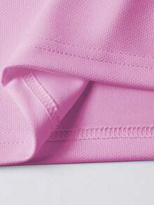 Bộ đồ thường ngày áo thun polo tay ngắn in họa tiết hiệp sĩ mùa hè dành cho nam và quần short - Hồng - Xem 5