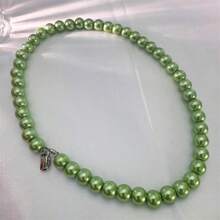 1/2 Pieces Of Peacock Green Freshwater Pearl Necklace - The Perfect Gift For Girlfriends, Wives, Mothers And Friends - Perfect For Parties, Banquets And Business Events, Shiny, Natural,Mother's Day