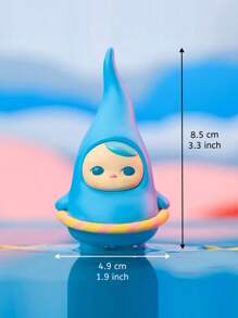 1pc Random Style Cute Cartoon Character Bean-Shaped PVC Figurine Blind Box/Bag, Collectible Gift For Figurine Collectors, Perfect For Room Decor