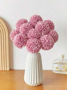 2 pièces/5 pièces Boule artificielle, Chrysanthème, Boule brodée, Décoration de mariage, Vase de maison, Décoration, Salle à manger, Salon, Chambre à coucher, Arrangement floral de table de chevet, Fleur tenue par la mariée, Fleur de poignet, Matériau de fleur de poitrine, Matériau de décoration de fête d'anniversaire, Cadeaux de la Saint-Valentin du Nouvel An, Décoration d'automne