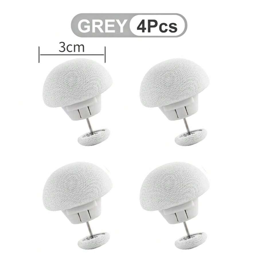 4/6/8PCS Clip de edredón para sábanas, funda de edredón, manta, textiles, hebilla de fijación, un botón de desbloqueo, agarres antideslizantes, accesorio de almacenamiento para el hogar - 4 piezas - Gris - Ver 1