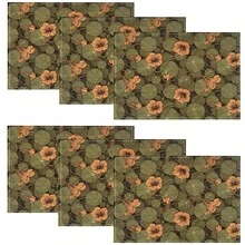 1/4/6/8/12 pièces Sets de table imprimés en lin, lavables, tapis de protection de surface, sets de table d'intérieur et d'extérieur, convient pour les fêtes, la cuisine et la décoration de la salle à manger - Multicolore - Voir 24