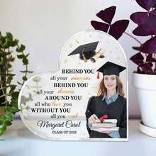 Customized Acrylic Photo Frame, Personalized Graduation Photo Frame, Acrylic Graduation Keepsake, High School And College Graduate Party Decoration Gift - Graduation Season Card Brick - View 4