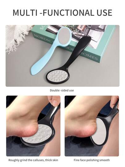 1 Stück hochwertige beidseitige Hornhautentferner aus Edelstahl, entfernt abgestorbene Haut und Hornhaut für nasse oder trockene Füße, professionelles Pediküre-Werkzeug