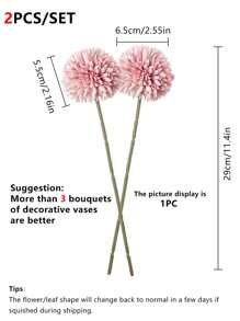 2 pièces/5 pièces Boule artificielle, Chrysanthème, Boule brodée, Décoration de mariage, Vase de maison, Décoration, Salle à manger, Salon, Chambre à coucher, Arrangement floral de table de chevet, Fleur tenue par la mariée, Fleur de poignet, Matériau de fleur de poitrine, Matériau de décoration de fête d'anniversaire, Cadeaux de la Saint-Valentin du Nouvel An, Décoration d'automne