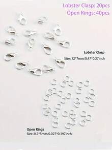 DIY 珠宝制作套件：多功能 60/150 件锌合金龙虾扣和跳环，适用于项链、手链等