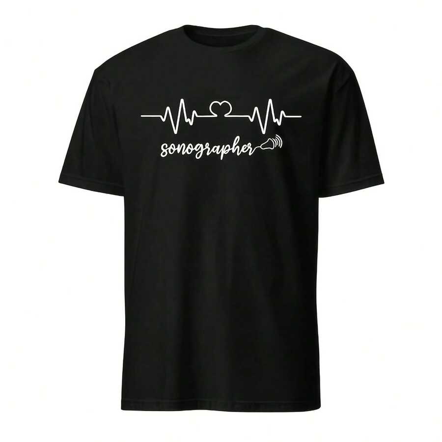 Camiseta linda de sonografista, regalo divertido de sonografía, camiseta de ultrasonido, camiseta de sonografía, camiseta de sonografía, regalos de sonografista de IAC - Negro - Ver 1