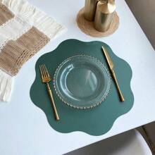 1 pieza/2 piezas Posavasos nórdicos redondos, manteles individuales, accesorios de cocina, manteles individuales para mesa de comedor, resistentes al calor, antiescarcha, manteles individuales occidentales antideslizantes y duraderos, resistentes al calor, lavables e impermeables para mesas de comedor, se pueden usar para decoración de fiestas, banquetes, protección de escritorios, adecuados para cenas a la luz de las velas y reuniones diarias.