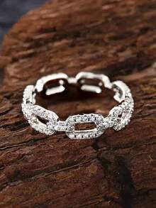 1件简约925纯银镶钻项链，女士礼物