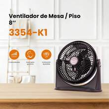 Ventilador De Piso Mytek 3354-k1 8 Pulgadas Plástico - Negro - Ver 1