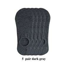 5 paires de chaussettes d'été grande taille pour hommes, chaussettes courtes pour hommes, chaussettes courtes fines, chaussettes invisibles antidérapantes en silicone, chaussettes bateau à bouche peu profonde pour hommes