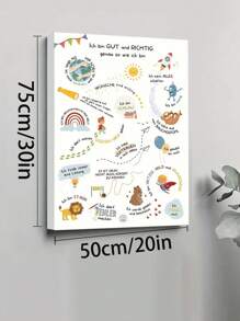 Selbstliebe & Innere Stärke Leinwandposter - ungerahmt, moderne Kunst Dekoration für Schlafzimmer, Kinderzimmer und Klassenzimmer
