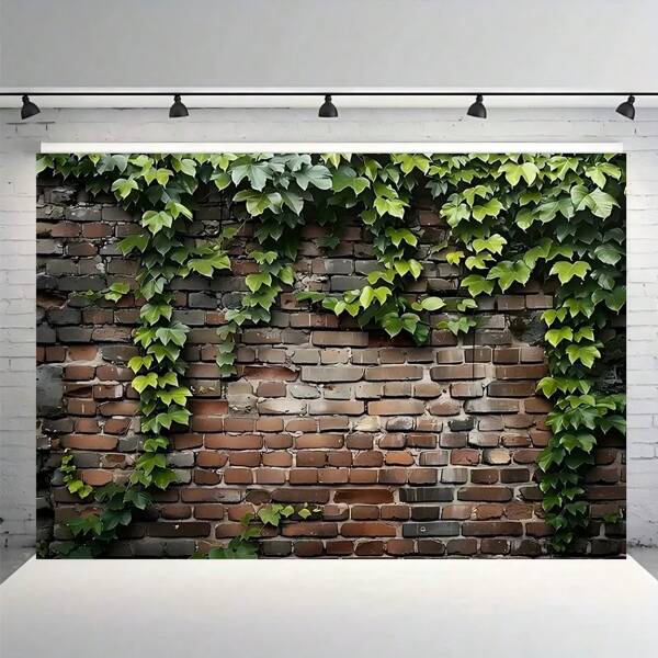 1pc Is Themed Around The Old Brick Walls Of Rural Ivy, Made Of Polyester, Suitable For Porches, Indoor/Outdoor Decoration, Home, Garden And Courtyard Decoration. It Comes In Multiple Sizes, Has A Universal Theme And Does Not Require Electricity