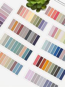 6400 件书籍注释标签、用于注释的粘性书籍标签、用于活页夹的莫兰迪便签、页面标记、多色可写和可重新定位的注释用品 - 彩色 - 查看 7