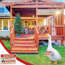 1pc Acrylic Porch Geese Warning Sign, Guard Goose On Duty Sign, Suitable For Yard, Porch, Lawn Decor Accessories, A Great Gift For All Seasons