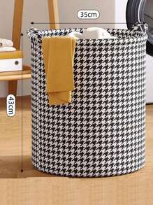 Cesta de lavandería de gran capacidad para el almacenamiento decorativo de ropa sucia, juguetes y mantas en el baño, la habitación del bebé y la sala de estar, con un estampado pata de gallo para decorar la habitación, ideal para decoración otoñal, dormitorio, Navidad y regalos de vacaciones, accesorios de viaje de verano y vuelta al cole