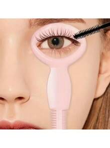 3-In-1 Makeup Essential: Eyelash Mascara Shield Guard, Lash Separator Comb, And Eyebrow Grooming Brush: This Innovative Tool Combines Three Essential Functions For Perfect Eye Makeup, The Eyelid Protector Prevents Messy Mascara Application On Both Upper And Lower Lashes, The Metal-Toothed Comb Effectively Separates Lashes, Removing Clumps And Enhancing Definition, While The Brow Comb Helps Shape And Style Eyebrows For A Polished Look, Constructed From Durable And User-Friendly Plastic, This Tool Is Easy To Clean And Reusable, Perfect For Daily Makeup Application, Travel, And Professional Use, Suitable For All Skill Levels, From Beginners To Experienced Makeup Artists, Achieve Flawless Lashes And Brows Effortlessly With This Versatile And Time-Saving Makeup Companion.
