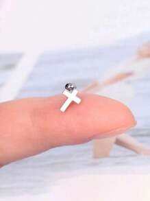 1PC Stainless Steel Tiny Stud Earrings Heart Star Moon Cross Butterfly Snake Mini Earrings Helix Cartilage Tragus Lobe Standard Conch Flat Ear Piercing Jewelry
