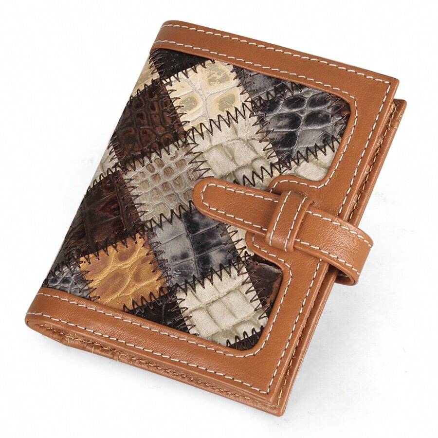 Cobbler legend Women Cardholder Short Wallet Small High-End Card Bag Designer Mini Portable Embroidery Retro Purse Cluthes Fashion Head Layer Cowhide Bank Card Bag For Women Wallet Mini Wallet Purse Wallet Small Wallet - Multicolor - View 1